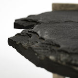 Shale Irregular Live-Edge Black Slate w/Flat Iron Base Coffee Table by Mercana at Eve Furniture