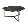 Shale Irregular Live-Edge Black Slate w/Flat Iron Base Coffee Table by Mercana at Eve Furniture