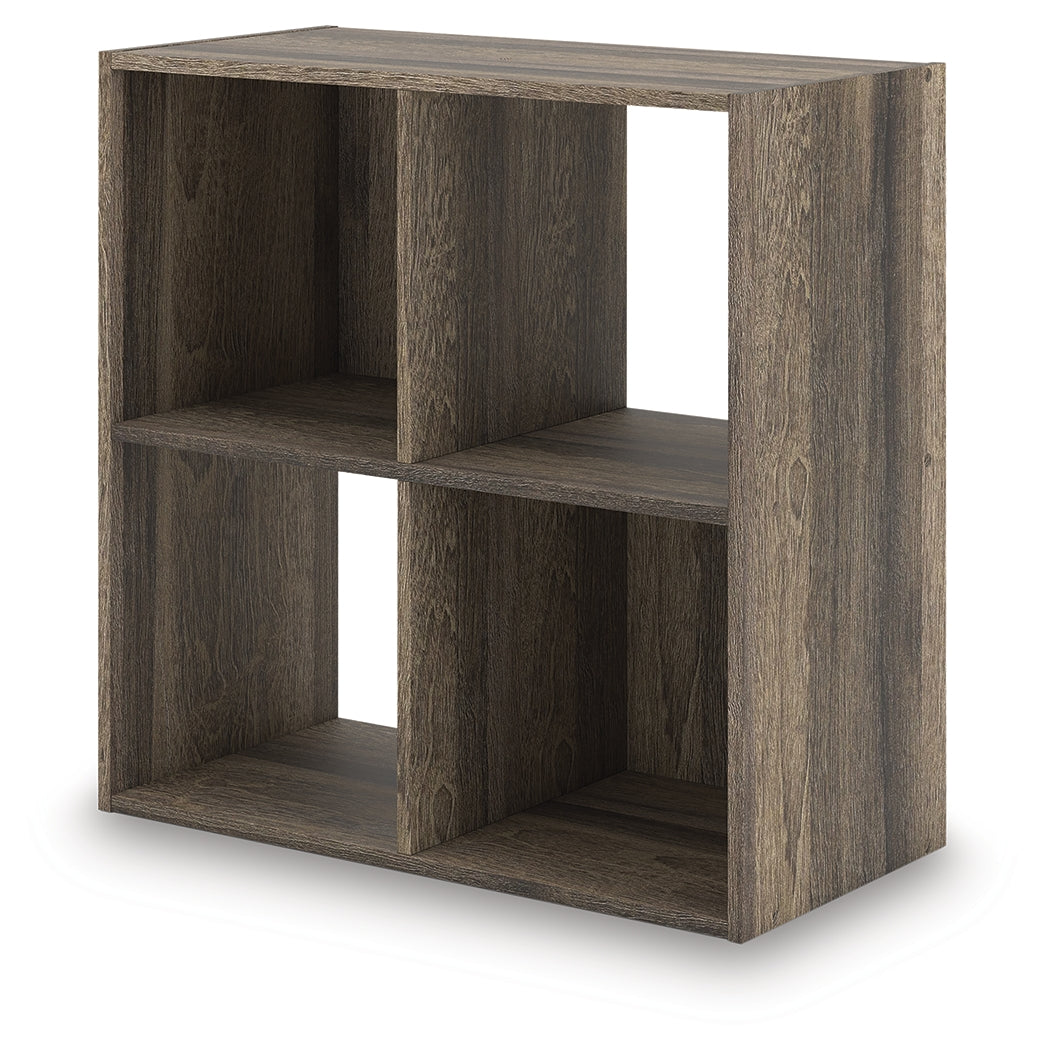 Shallifer Brown Four Cube Organizer by Ashley at Eve Furniture