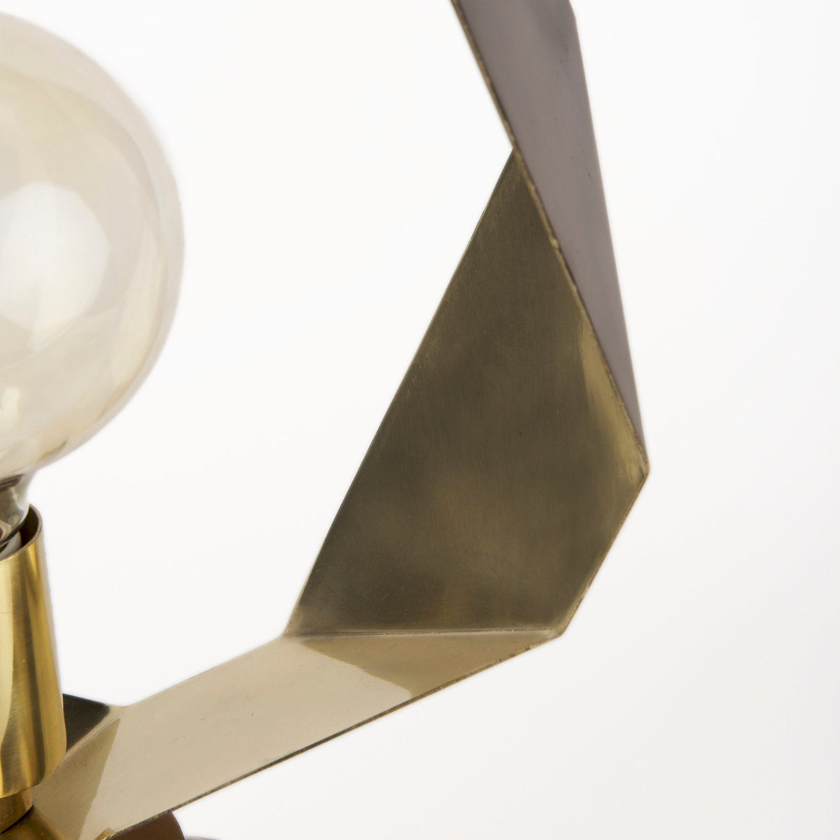 Shamir 15L x 15W Gold Geometric Metal Table Lamp by Mercana at Eve Furniture