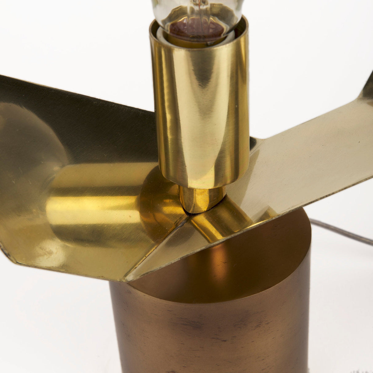 Shamir 15L x 15W Gold Geometric Metal Table Lamp by Mercana at Eve Furniture