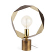 Shamir 15L x 15W Gold Geometric Metal Table Lamp by Mercana at Eve Furniture