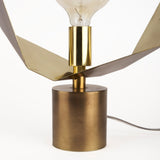 Shamir Gold Geometric Metal Table Lamp by Mercana at Eve Furniture