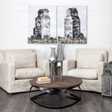 Shandra I Small Glass w/Metal Wire Snakeskin Pattern Table Candle Holder by Mercana at Eve Furniture