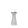 Shandra I Small Glass w/Metal Wire Snakeskin Pattern Table Candle Holder by Mercana at Eve Furniture