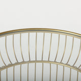 Shani Set of 2 Round, Gold Metal w/ Glass Accent Tables by Mercana at Eve Furniture