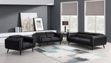 Shania 3-Piece Track Arms Living Room Set Black