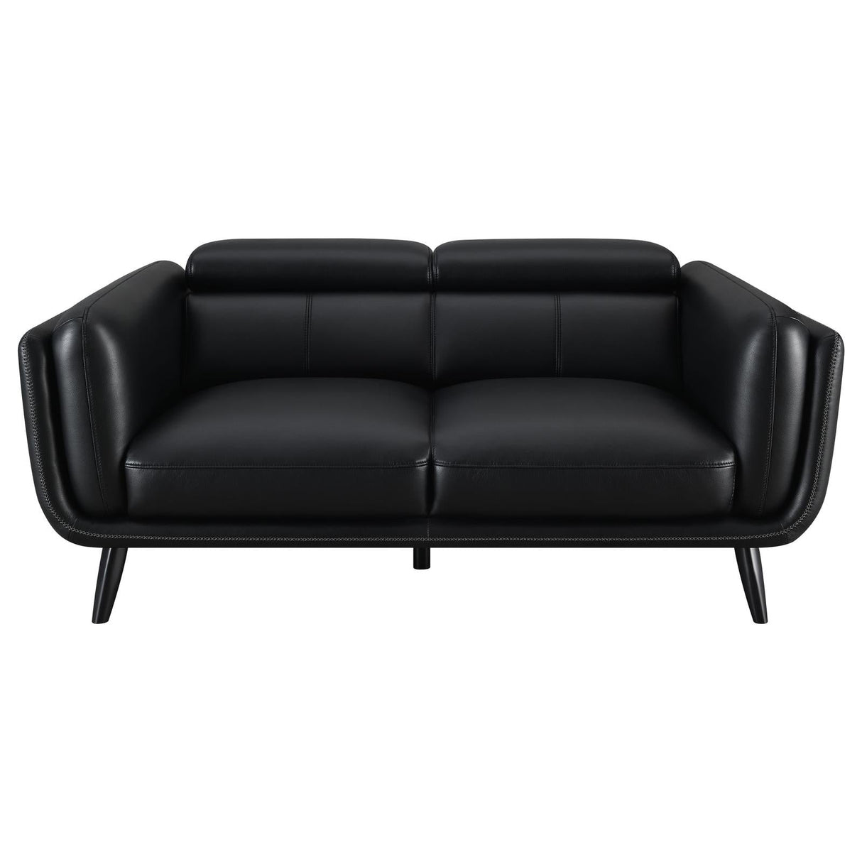 Shania 3-Piece Track Arms Living Room Set Black