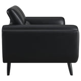 Shania 3-Piece Track Arms Living Room Set Black