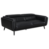 Shania 3-Piece Track Arms Living Room Set Black