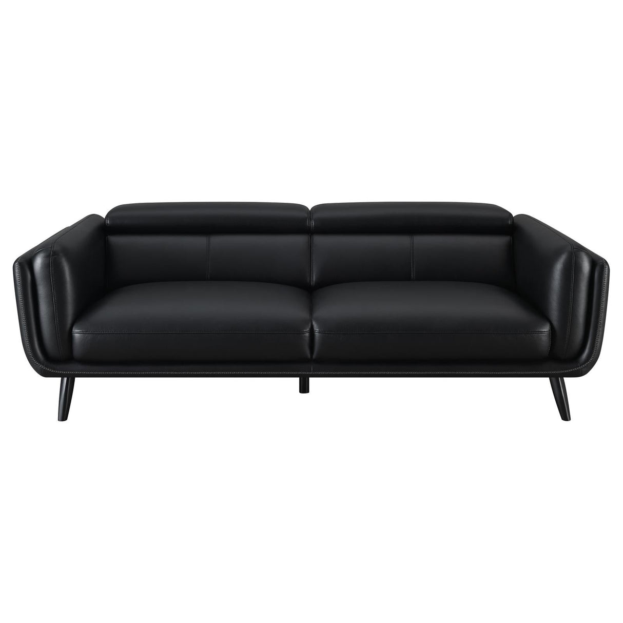 Shania 3-Piece Track Arms Living Room Set Black