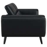 Shania 3-Piece Track Arms Living Room Set Black