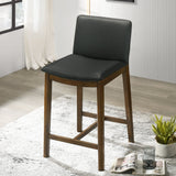 Shannon Counter Chair In Black Vegan Leather by Ashcroft Furniture at Eve Furniture