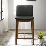 Shannon Counter Chair In Black Vegan Leather by Ashcroft Furniture at Eve Furniture