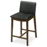 Shannon Counter Chair In Black Vegan Leather by Ashcroft Furniture at Eve Furniture