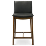 Shannon Counter Chair In Black Vegan Leather by Ashcroft Furniture at Eve Furniture