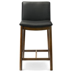 Shannon Counter Chair In Black Vegan Leather by Ashcroft Furniture at Eve Furniture