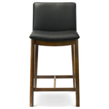Shannon Counter Chair In Black Vegan Leather by Ashcroft Imports at Eve Furniture