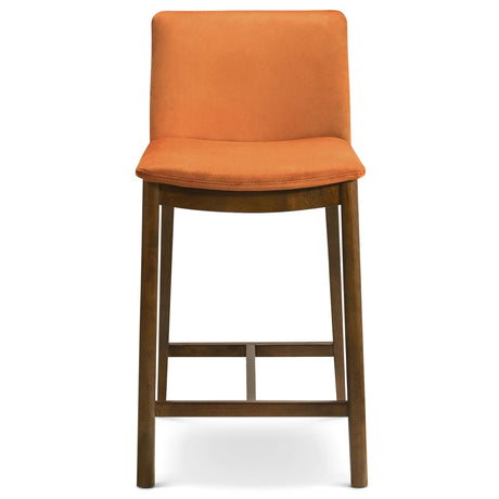 Shannon Counter Chair In Burnt Orange Velvet by Ashcroft Imports at Eve Furniture