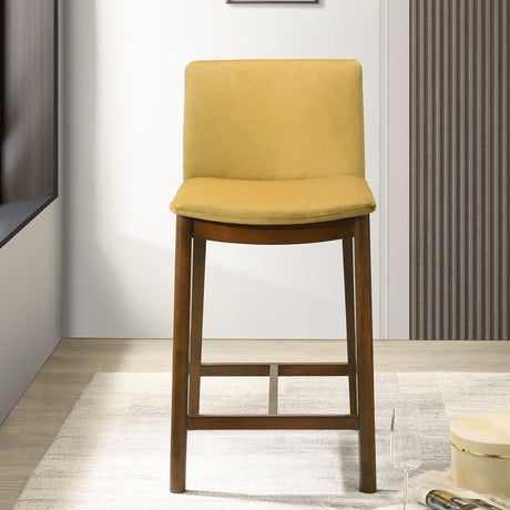 Shannon Counter Chair In Dark Yellow Velvet by Ashcroft Furniture at Eve Furniture