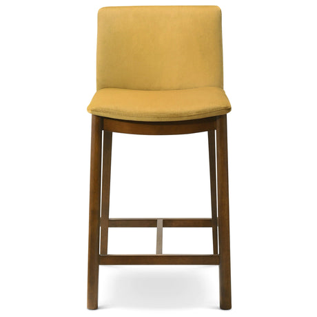 Shannon Counter Chair In Dark Yellow Velvet by Ashcroft Imports at Eve Furniture