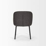 Shannon Dining Chair w/ Gray Fabric & Matte Black Metal, Set of 2 by Mercana at Eve Furniture