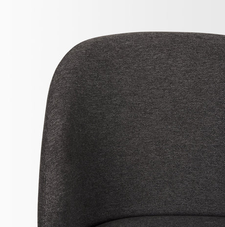 Shannon Dining Chair w/ Gray Fabric & Matte Black Metal, Set of 2 by Mercana at Eve Furniture