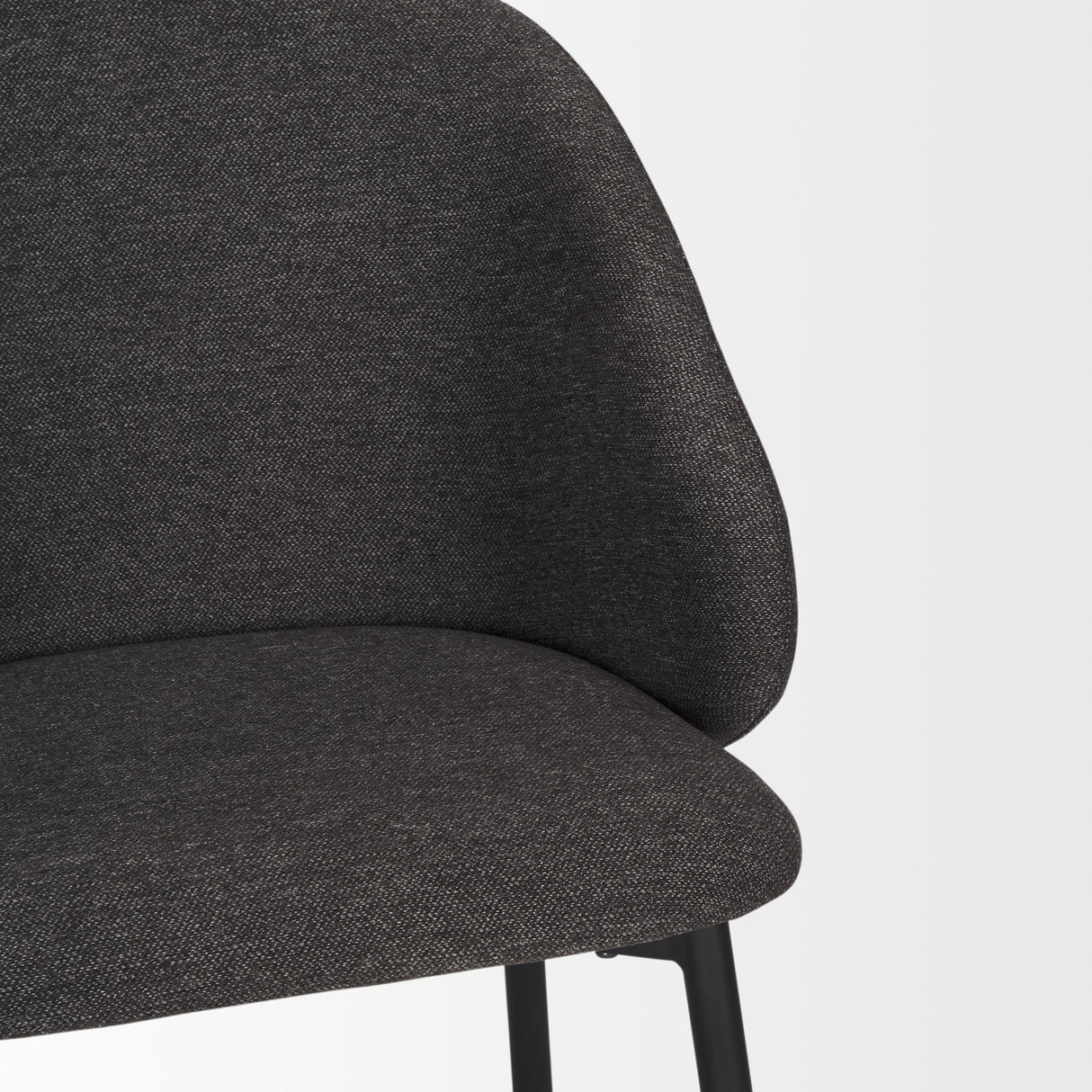 Shannon Dining Chair w/ Gray Fabric & Matte Black Metal, Set of 2 by Mercana at Eve Furniture
