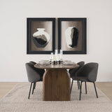 Shannon Dining Chair w/ Gray Fabric & Matte Black Metal, Set of 2 by Mercana at Eve Furniture