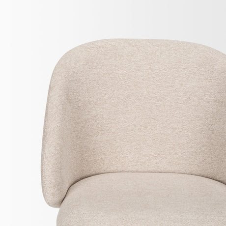 Shannon Dining Chair w/ Oatmeal Fabric & Matte Black Metal, Set of 2 by Mercana at Eve Furniture
