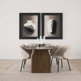 Shannon Dining Chair w/ Oatmeal Fabric & Matte Black Metal, Set of 2 by Mercana at Eve Furniture