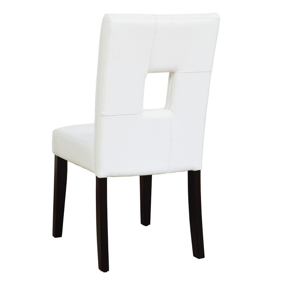 Shannon White Open Back Upholstered Dining Chairs, Set of 2