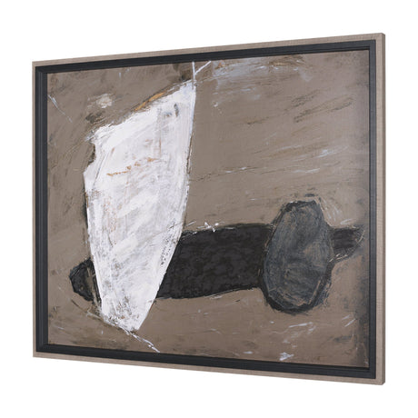Shaped & Balance I by Mercana Studio a Hand Embellished Textured Framed Art Print by Mercana at Eve Furniture