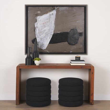 Shaped & Balance I by Mercana Studio a Hand Embellished Textured Framed Art Print by Mercana at Eve Furniture