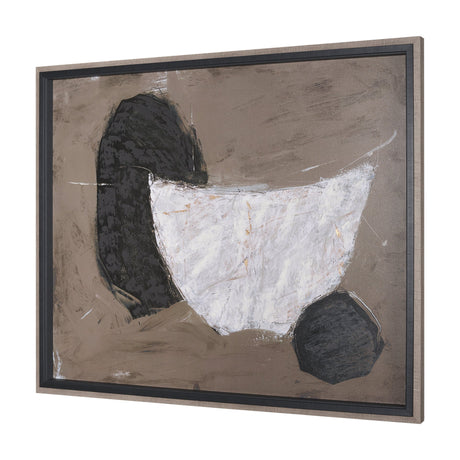 Shaped & Balance II by Mercana Studio a Hand Embellished Textured Framed Art Print by Mercana at Eve Furniture