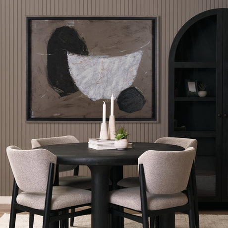 Shaped & Balance II by Mercana Studio a Hand Embellished Textured Framed Art Print by Mercana at Eve Furniture