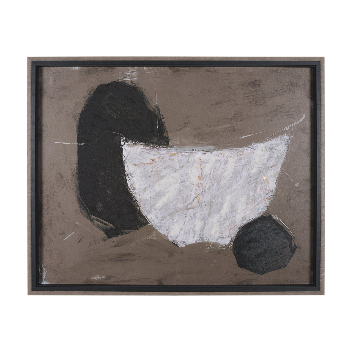 Shaped & Balance II by Mercana Studio a Hand Embellished Textured Framed Art Print by Mercana at Eve Furniture