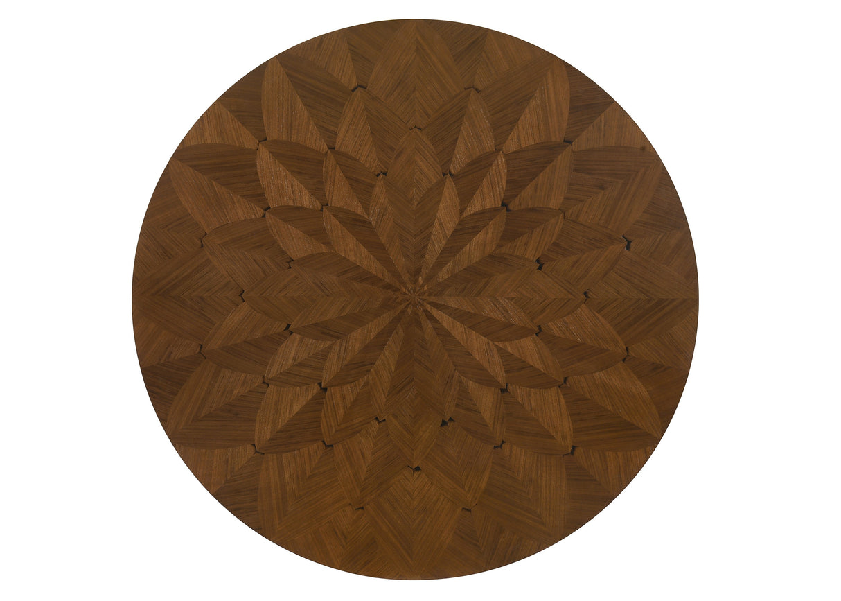Shari Brown Round Dining Table by Crown Mark at Eve Furniture