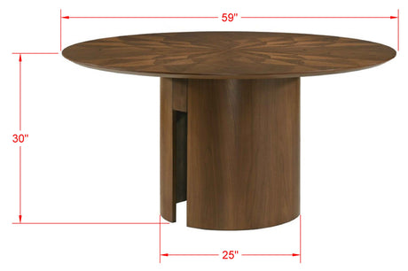 Shari Brown Round Dining Table by Crown Mark at Eve Furniture