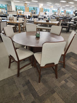Shari Brown/Beige 5-Piece Round Dining Set by Crown Mark at Eve Furniture