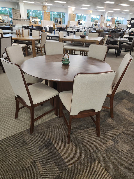 Shari Brown/Beige 5-Piece Round Dining Set by Crown Mark at Eve Furniture
