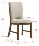 Shari Brown/Beige Side Chair (Set of 2) by Crown Mark at Eve Furniture