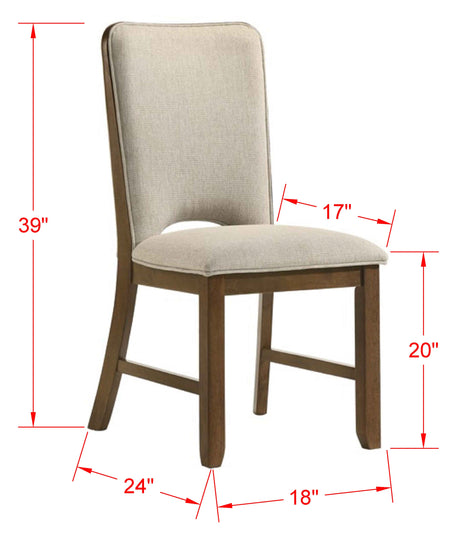 Shari Brown/Beige Side Chair (Set of 2) by Crown Mark at Eve Furniture