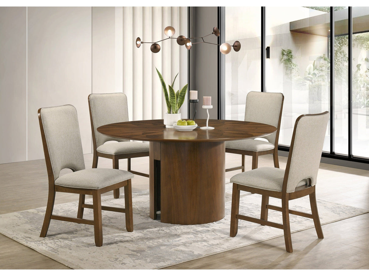 Shari Brown/Beige Side Chair (Set of 2) by Crown Mark at Eve Furniture