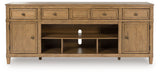 Sharlance Light Brown 81" TV Stand by Ashley at Eve Furniture