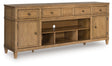 Sharlance Light Brown 81" TV Stand by Ashley at Eve Furniture