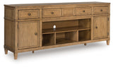 Sharlance Light Brown 81" TV Stand by Ashley at Eve Furniture