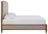 Sharlance Light Brown California King Upholstered Panel Bed by Ashley at Eve Furniture