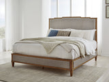 Sharlance Light Brown California King Upholstered Panel Bed by Ashley at Eve Furniture