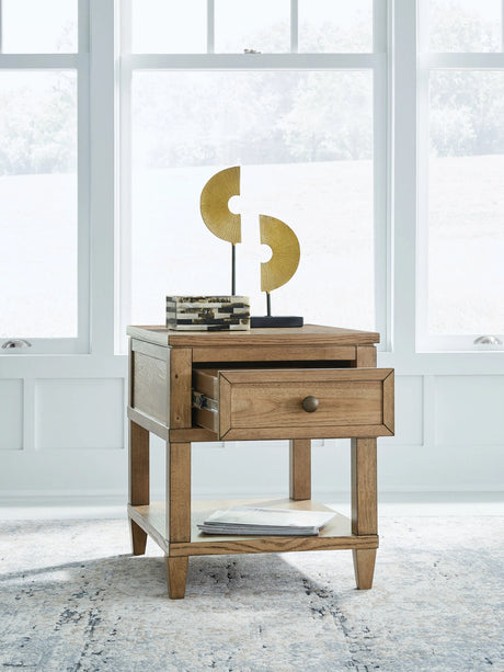 Sharlance Light Brown End Table by Ashley at Eve Furniture
